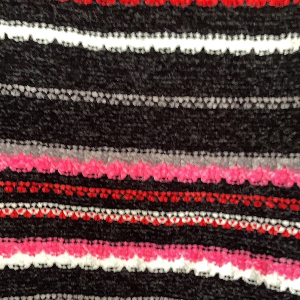 Ruby Rd sweater stripes black with pink red white gray casual office size 3X - Picture 12 of 17